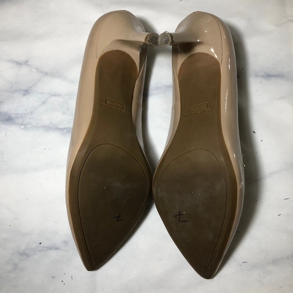 Cole Haan Grand OS Nude Patent Leather Heels Pumps - Picture 8 of 8